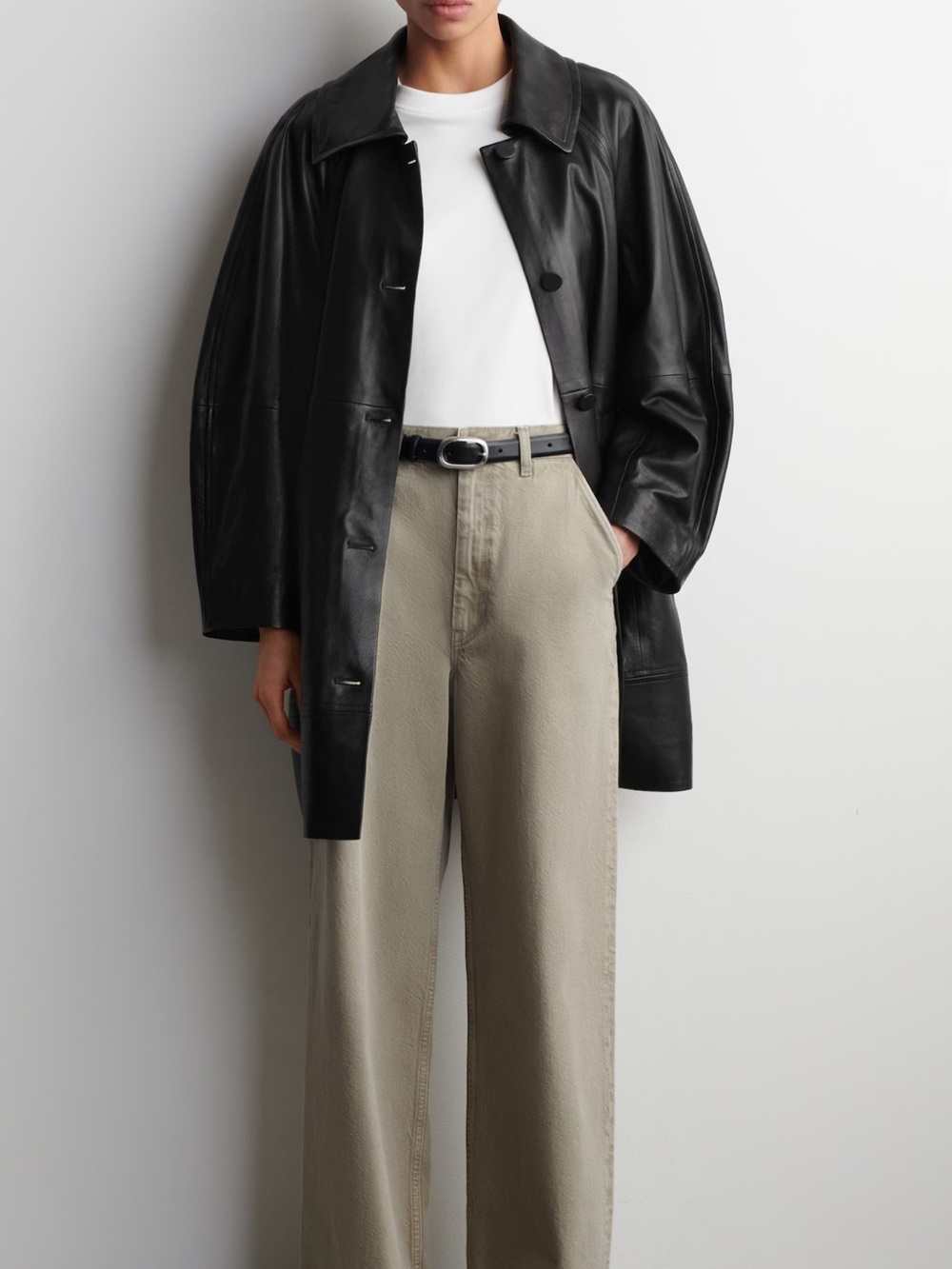COS Wide Leg Denim Pants Gray